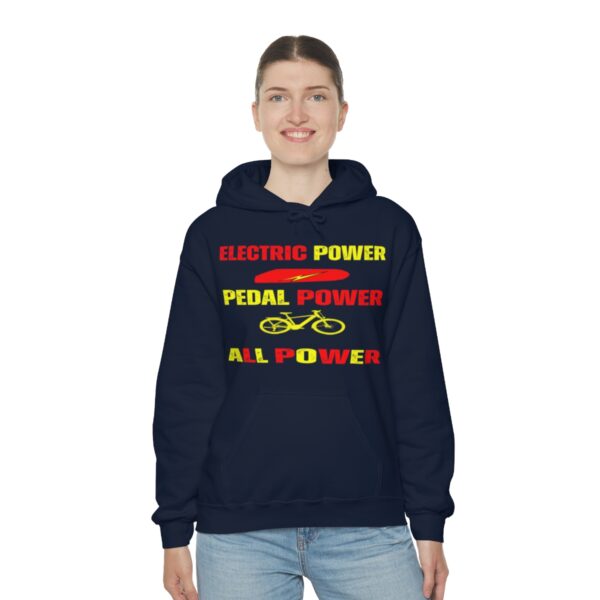 Electric Power, Pedal Power Hoodie - Image 3