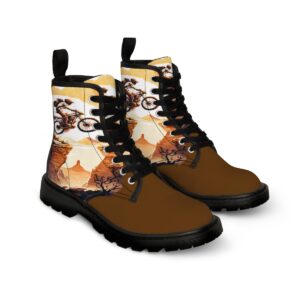 Bike Jumping over Grand Canyon - Canvas Boots (brown)