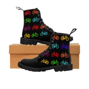 Rainbow eBike Design Canvas Boots