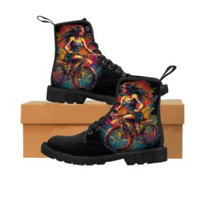 Superhero on a bike - Canvas Boots