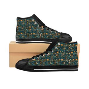 Vintage Style Bikes - Classic Hi-top Sneakers