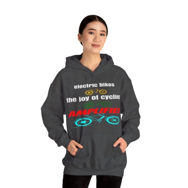 Electric Bikes, The Joy Of Cycling AMPLIFIED  Hoodie - Image 5